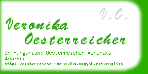 veronika oesterreicher business card